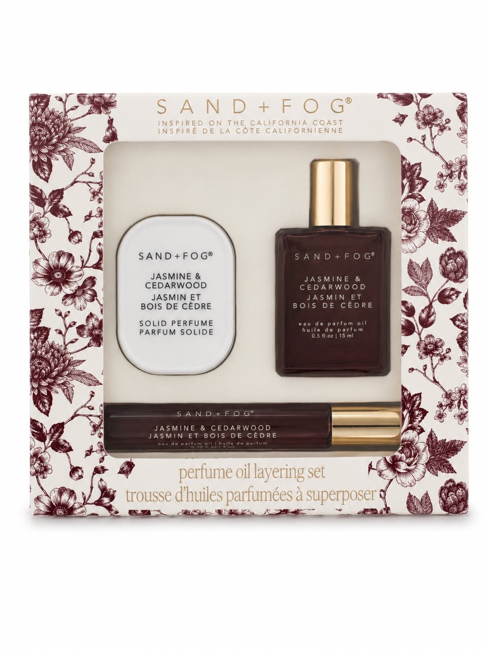 Sand + Fog Jasmine & Cedarwood Perfume Oil Layering Set